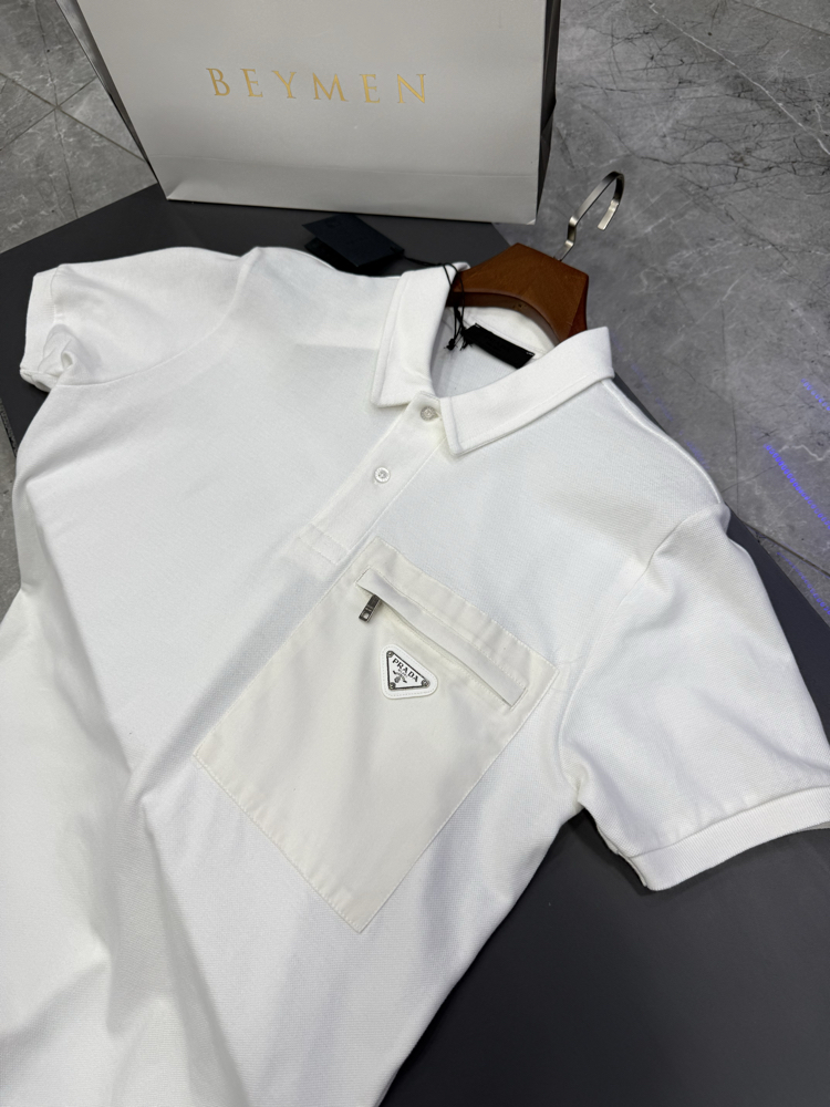 Prada Cep Detaylı Premium Polo Yaka