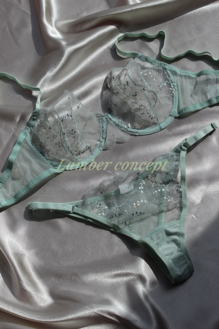 Green Spring Bra Set