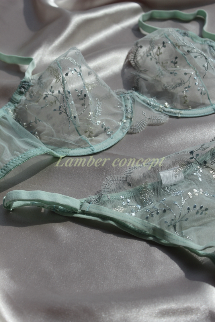 Green Spring Bra Set