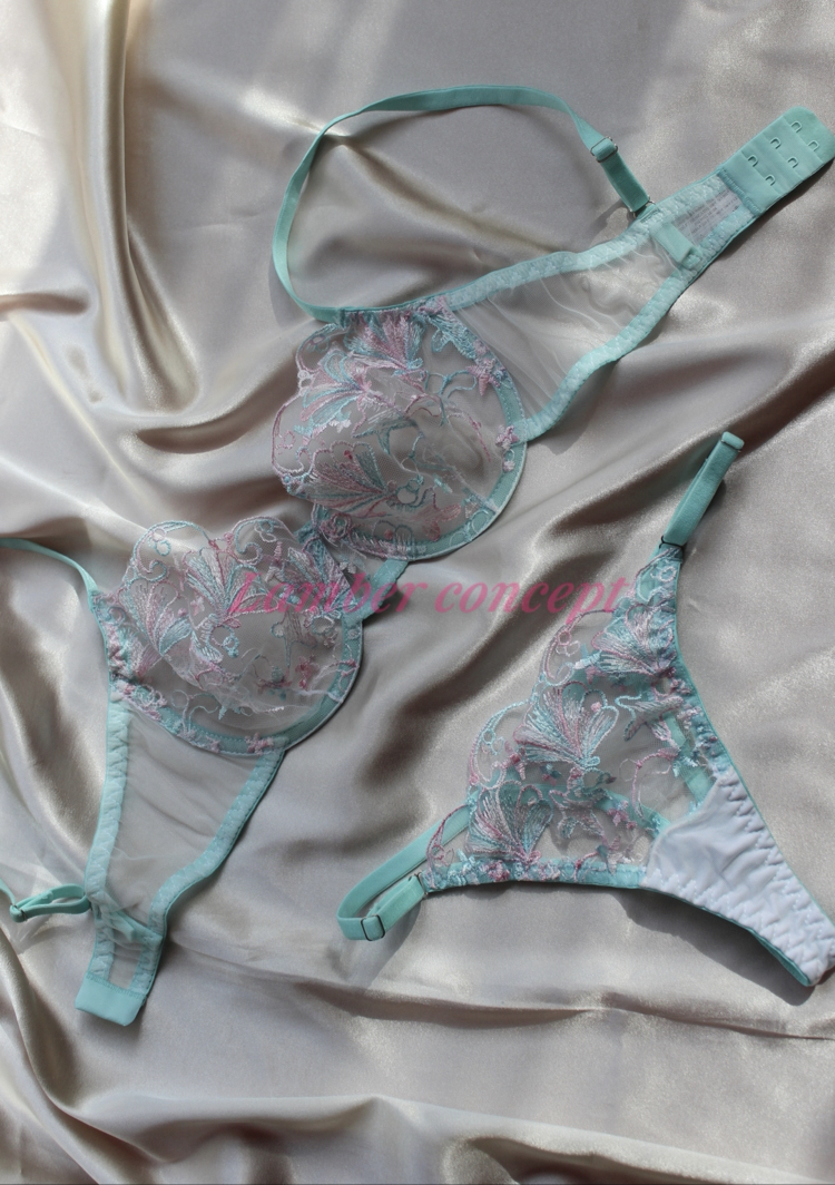 Blues Minky Bra Set