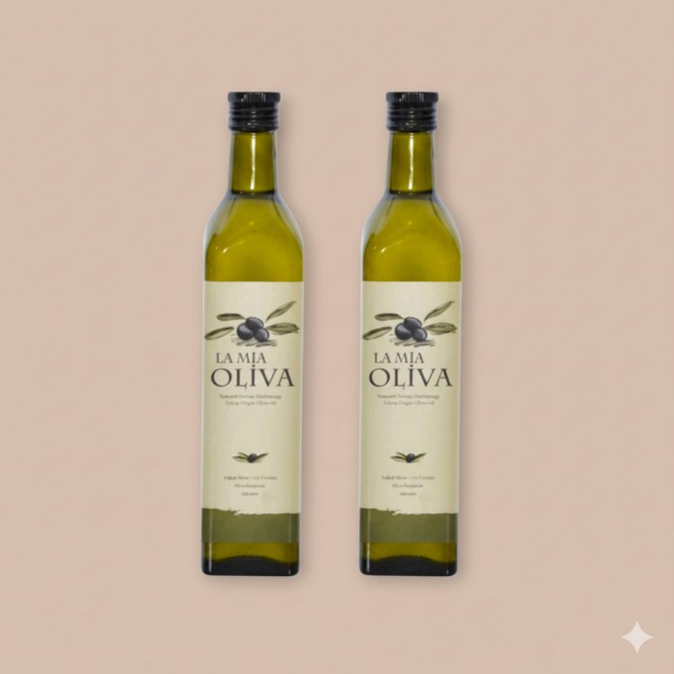 La Mia Oliva – Soğuk Sıkım Ayvalık Zeytinyağı | Naturel Sızma | Cam Şişe 2x500 ml