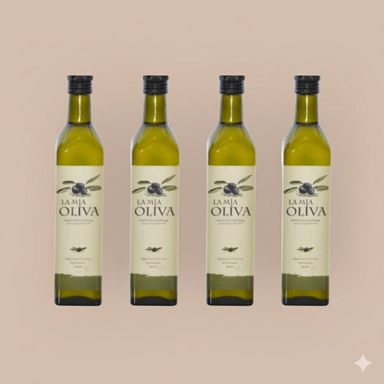 La Mia Oliva – Soğuk Sıkım Ayvalık Zeytinyağı | Naturel Sızma | Cam Şişe 4x500 ml