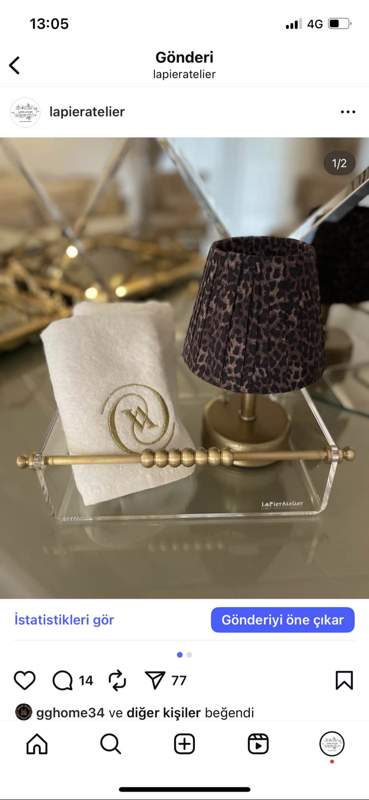 Vakko mini el havlusu gold