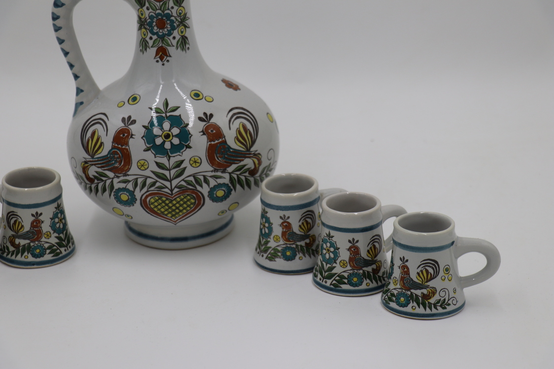 Ulmer Keramik Folk Art Karaf Set