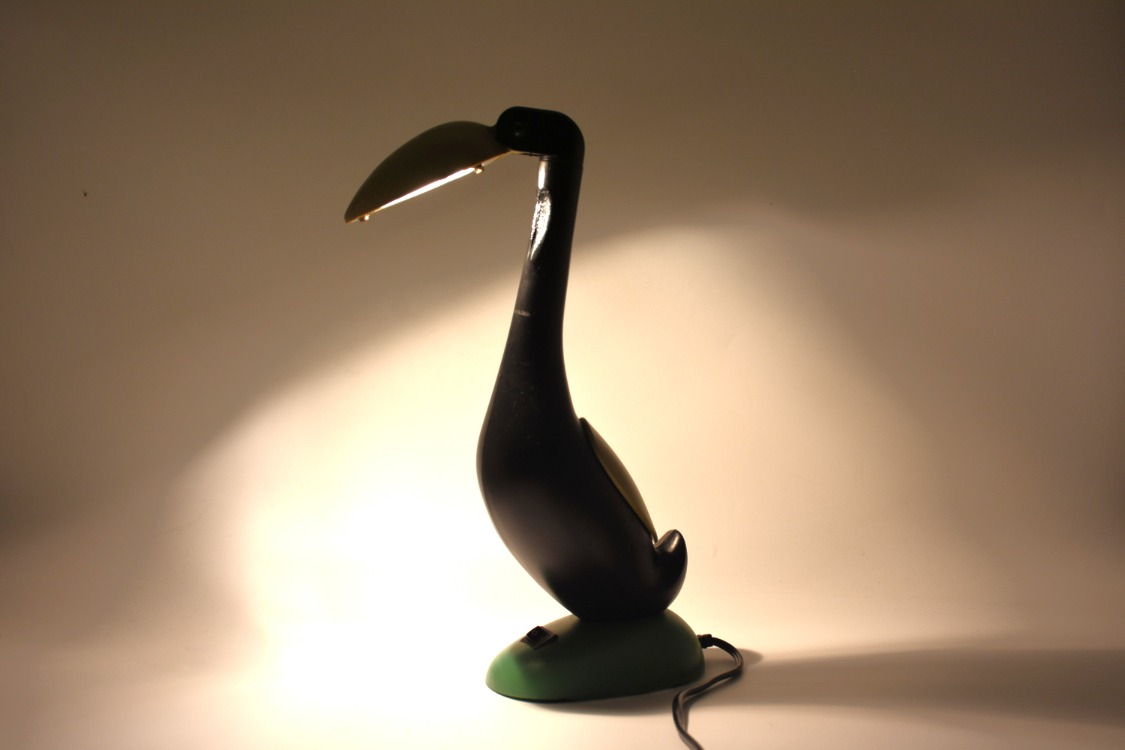 Vintage Flamingo Halojen Masa Lambası, 1990s
