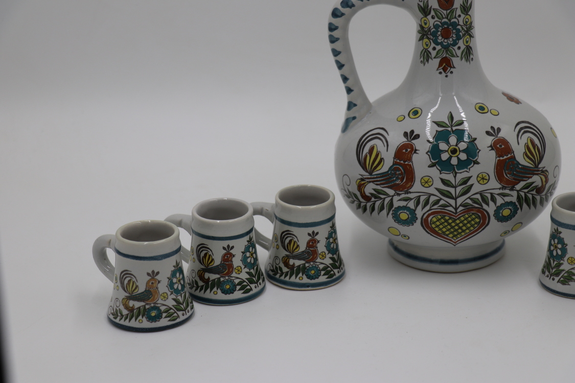 Ulmer Keramik Folk Art Karaf Set