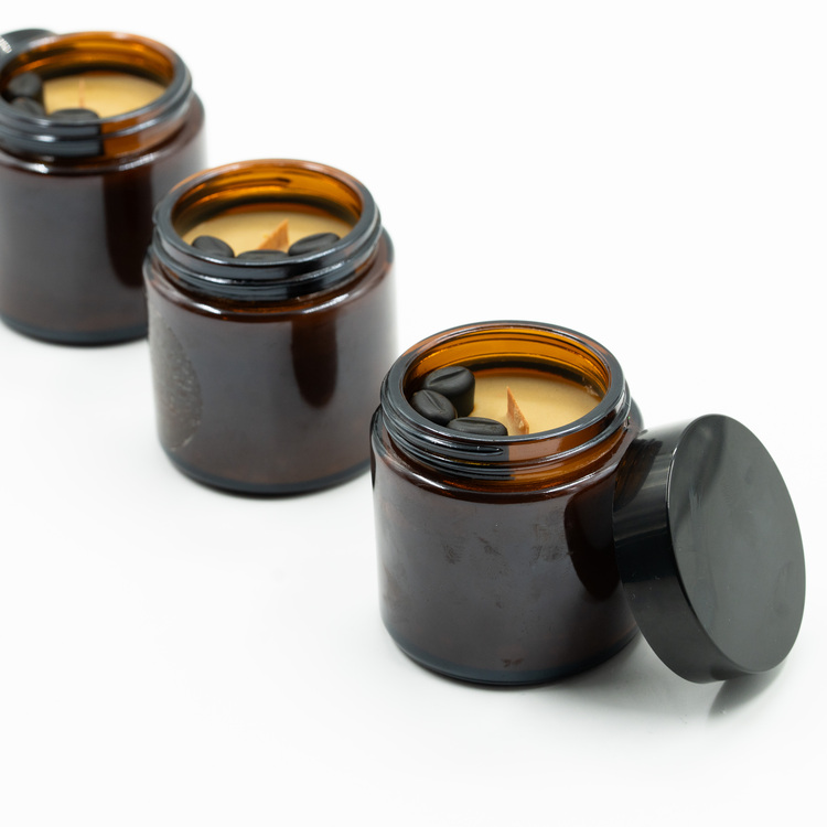 Kahve Aromalı Amber Mum Set
