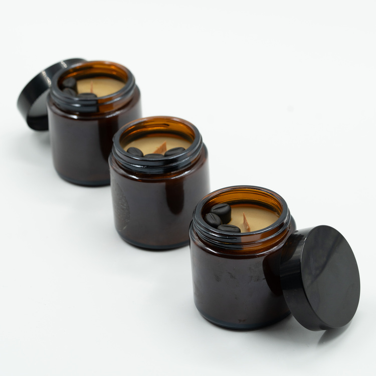 Kahve Aromalı Amber Mum Set