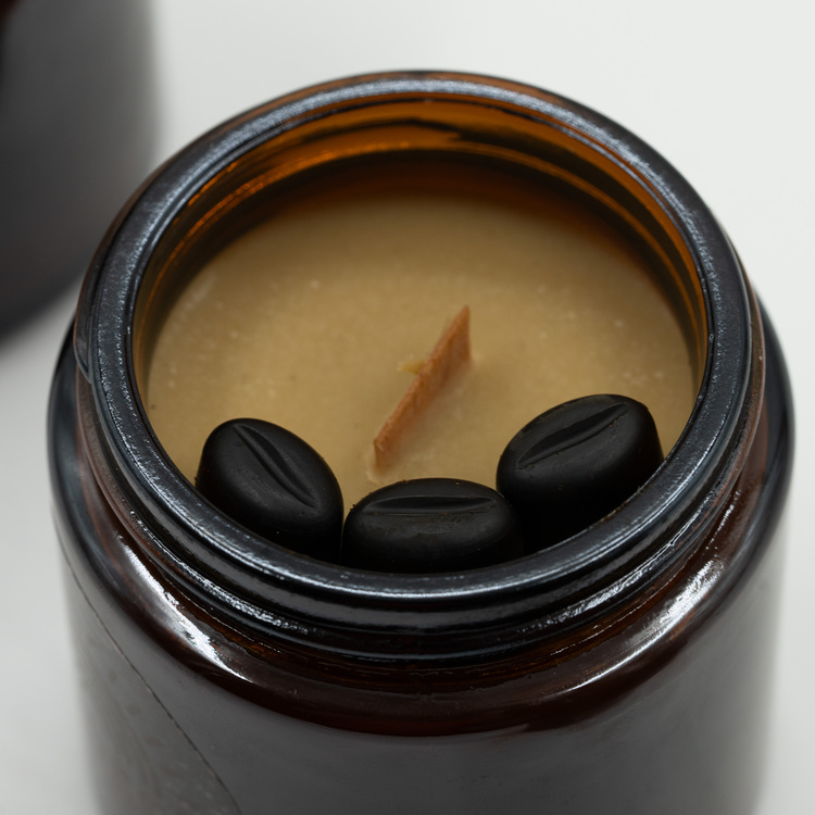Kahve Aromalı Amber Mum Set