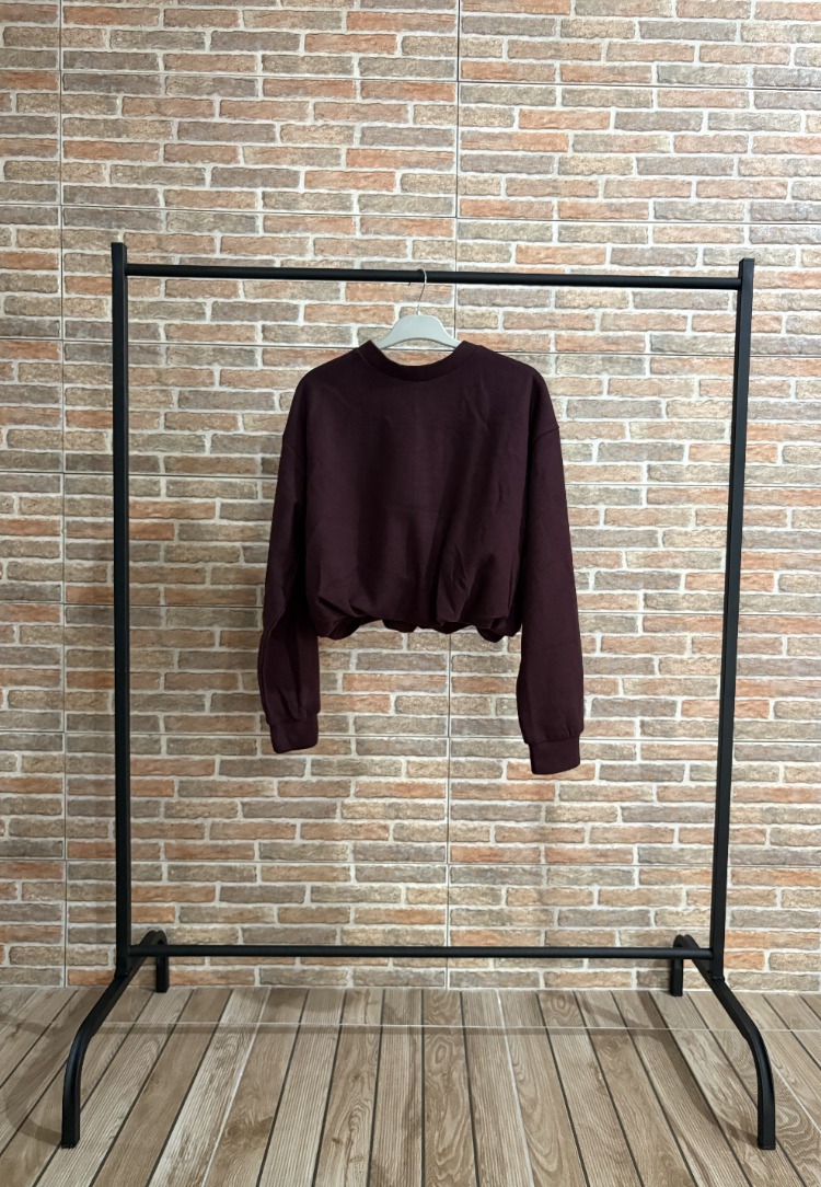 Mürdüm Crop Sweatshirt