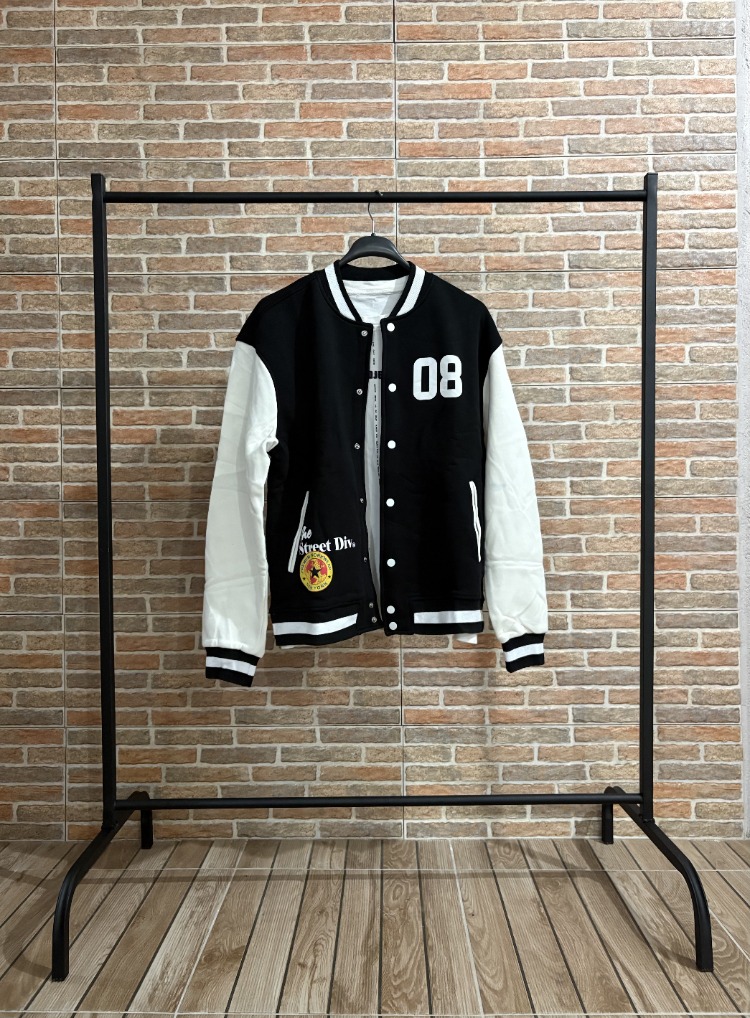 KoyuXam – Unisex Kolej Ceket (Siyah/Ekru)
