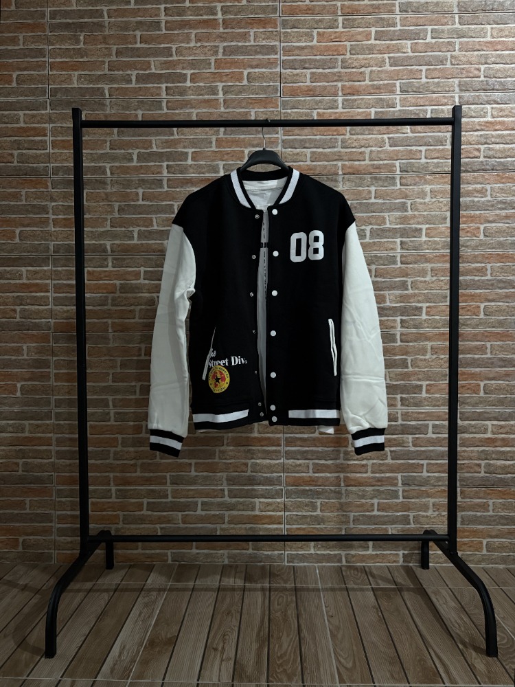 KoyuXam – Unisex Kolej Ceket (Siyah/Ekru)