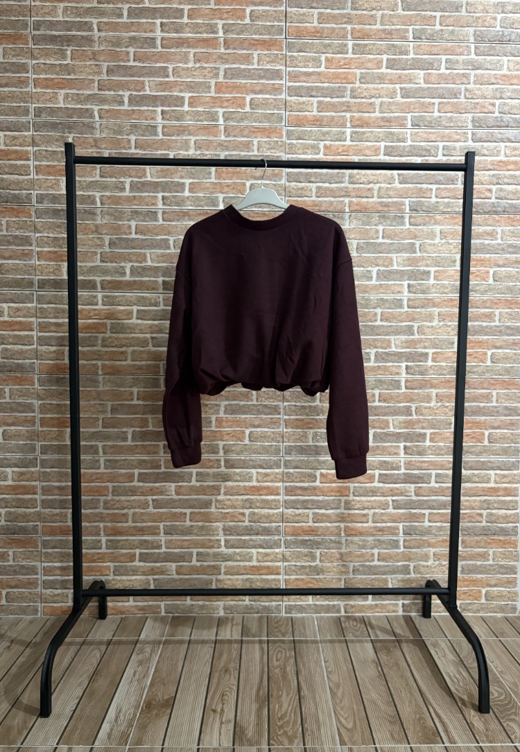 Mürdüm Crop Sweatshirt