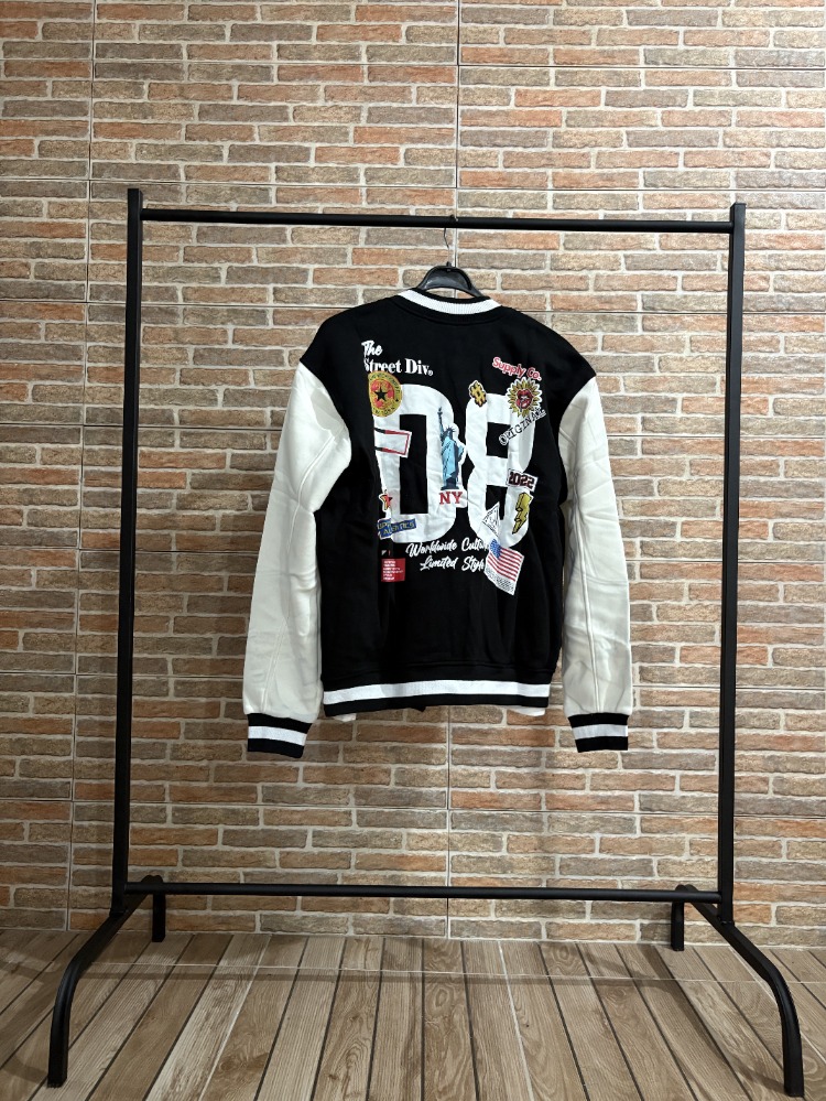 KoyuXam – Unisex Kolej Ceket (Siyah/Ekru)