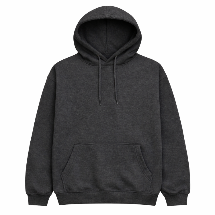 Kişiye Özel Baskı – Regular (Avrupa Kalıp) Antrasit Gri Hoodie / Kapüşonlu Sweatshirt