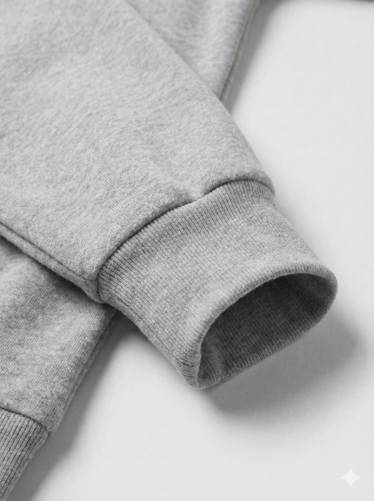 Kişiye Özel Baskı – Regular (Avrupa Kalıp) Açık Gri Hoodie / Kapüşonlu Sweatshirt