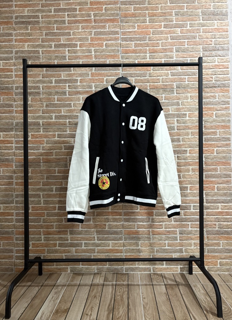 KoyuXam – Unisex Kolej Ceket (Siyah/Ekru)