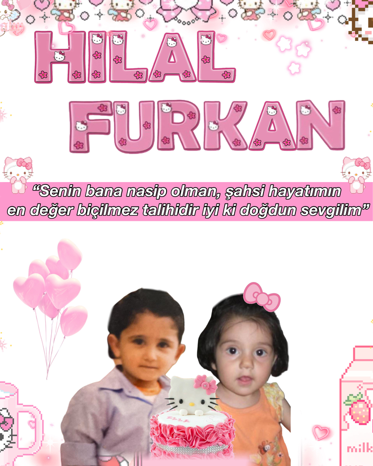 KİŞİYE ÖZEL HELLO KİTTYLİ TABLO (DİJİTAL)
