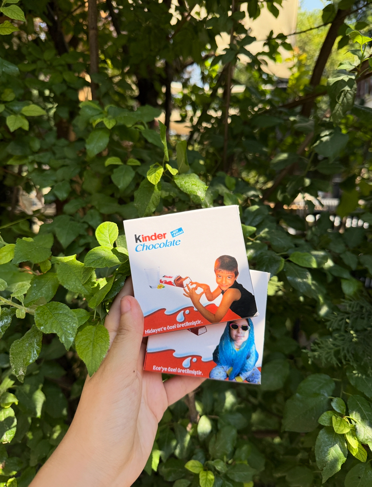 Kişiye Özel Çift Kinder Çikolata ( Açıklamayı Okuyunuz)