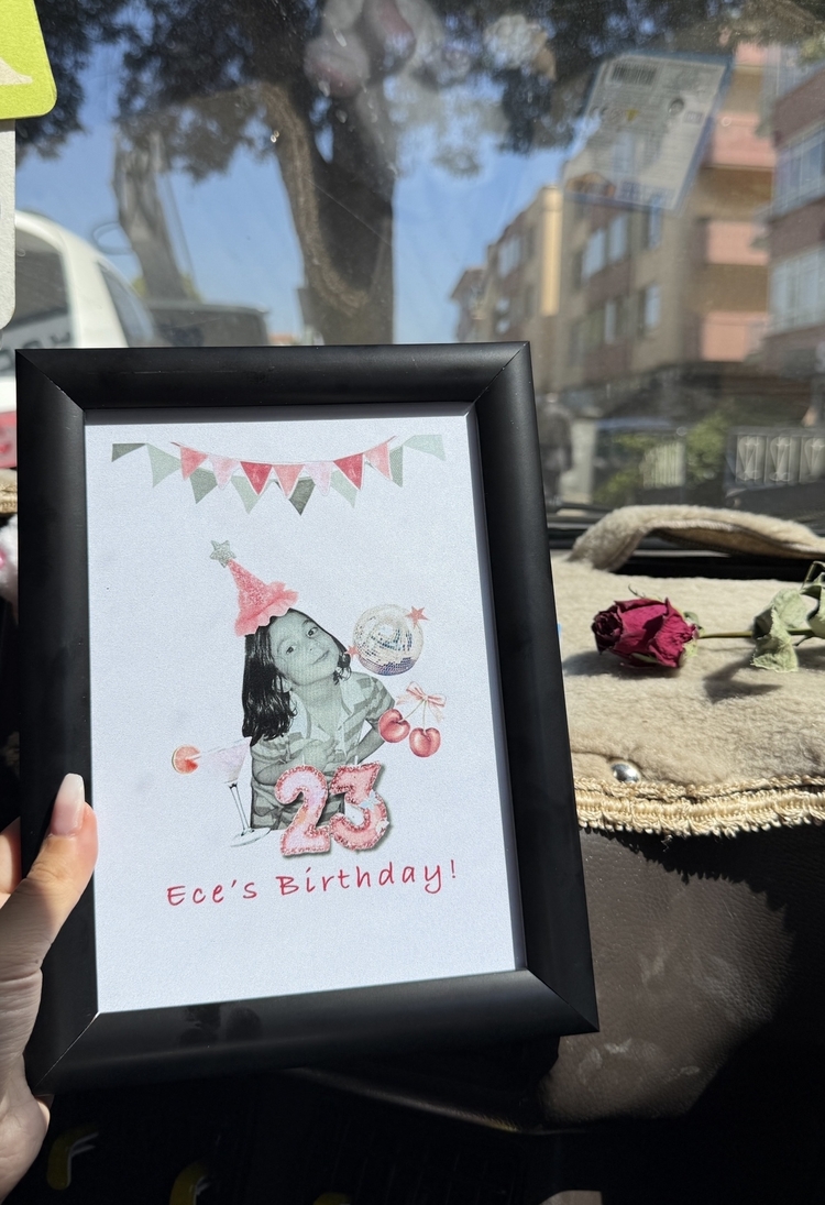 Kişiye Özel Doğum Günü Tablosu Model 3 