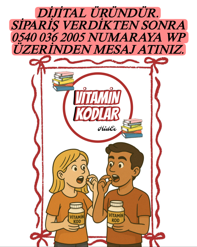 VİTAMİN KOD KİTAPÇIĞI (PDF-DİJİTAL ÜRÜN) 