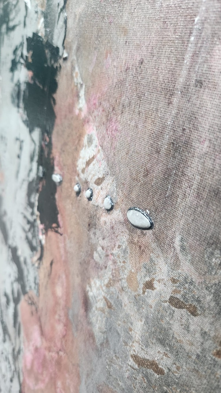 28 Dokulu Soyut Tablo