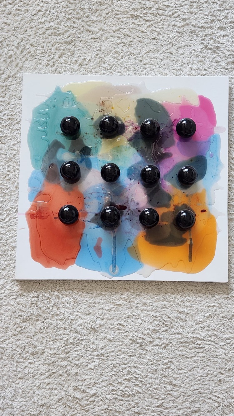 10 Epoksi Dokulu Soyut Tablo