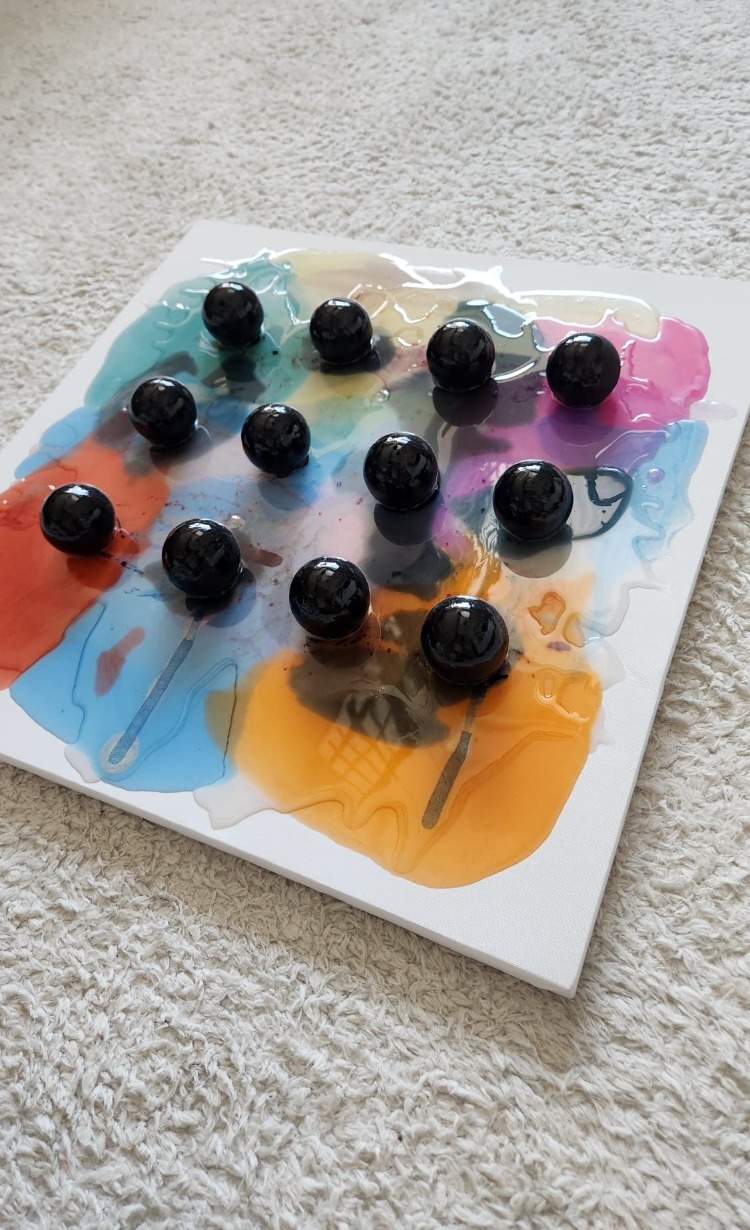 10 Epoksi Dokulu Soyut Tablo