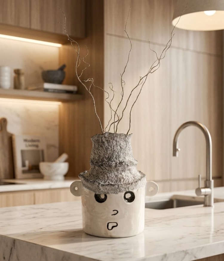 Seramik Mix Paper Clay Vazo