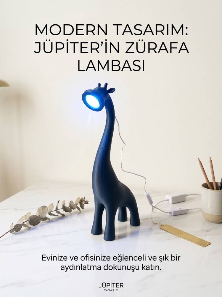 Jüpiter Zürafa Lambası – Dekoratif Modern Masa & Gece Lambası