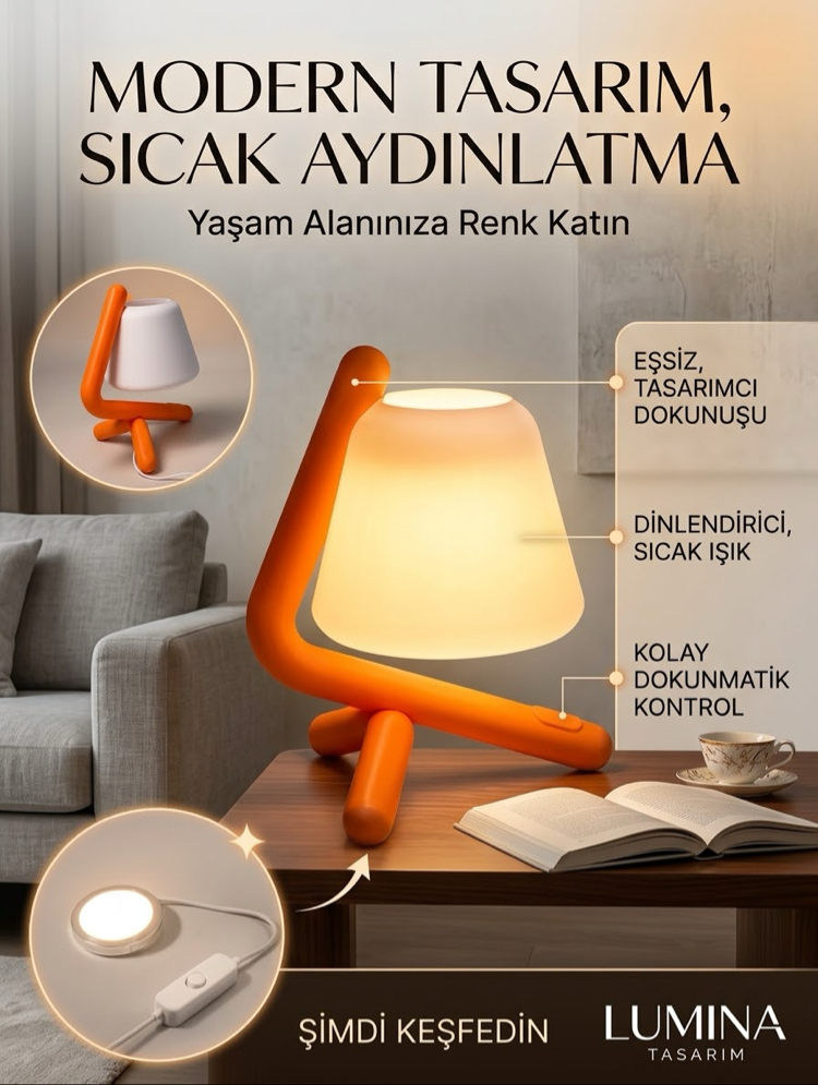 Modern tasarım masa lambası