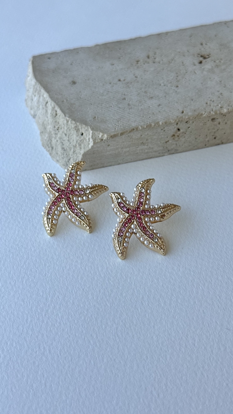 Özel Seri | Pink Starfish Küpe