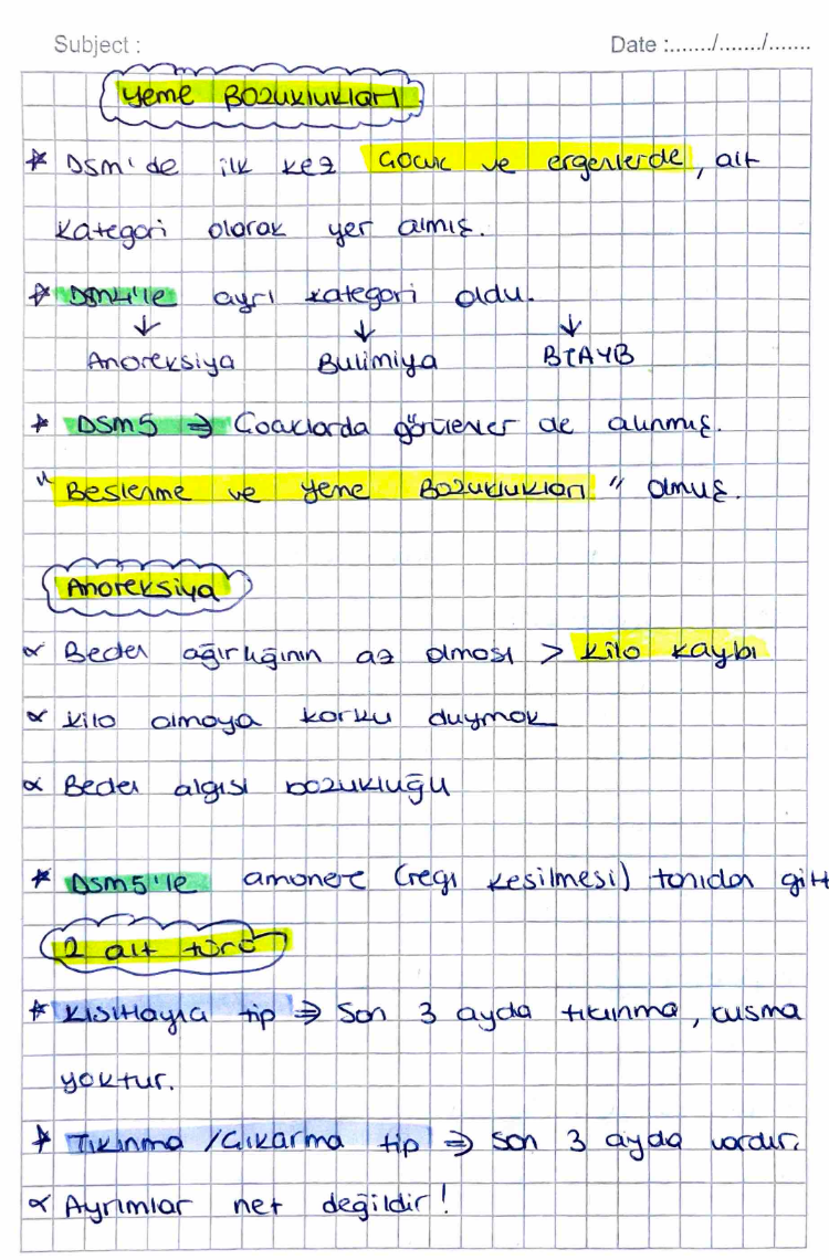 Psiko Patoloji Final Notları