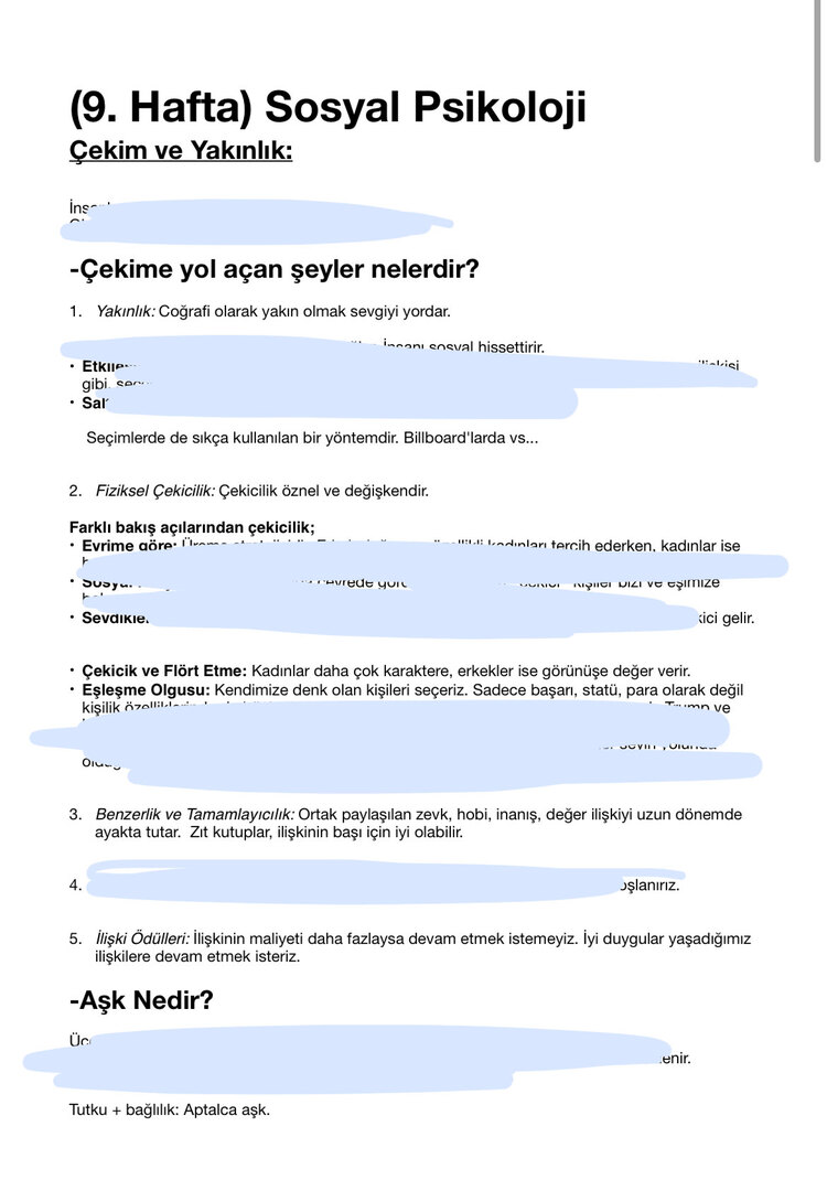 Sosyal Psikoloji Final Notları