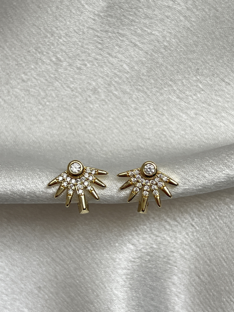 Gold Yelpaze Model VIP Küpe