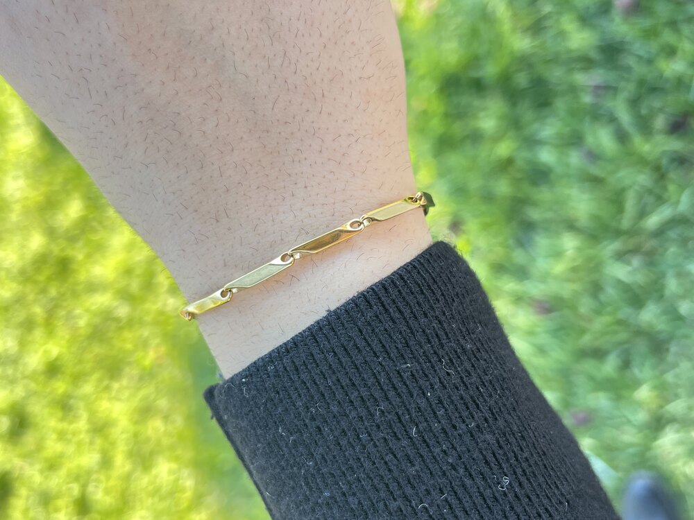 Erkek Gold 21 cm Uzunluğunda Çelik Bileklik