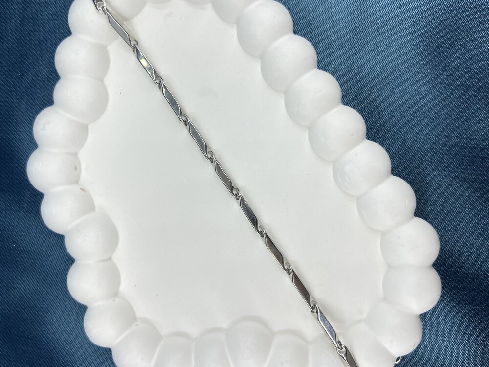 Erkek Gümüş 21cm Uzunluğunda Çelik Bileklik
