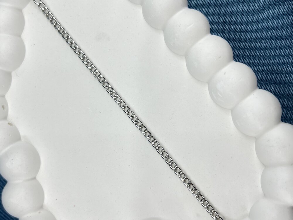 Erkek Gümüş 21 Cm Uzunluğunda Çelik Bileklik