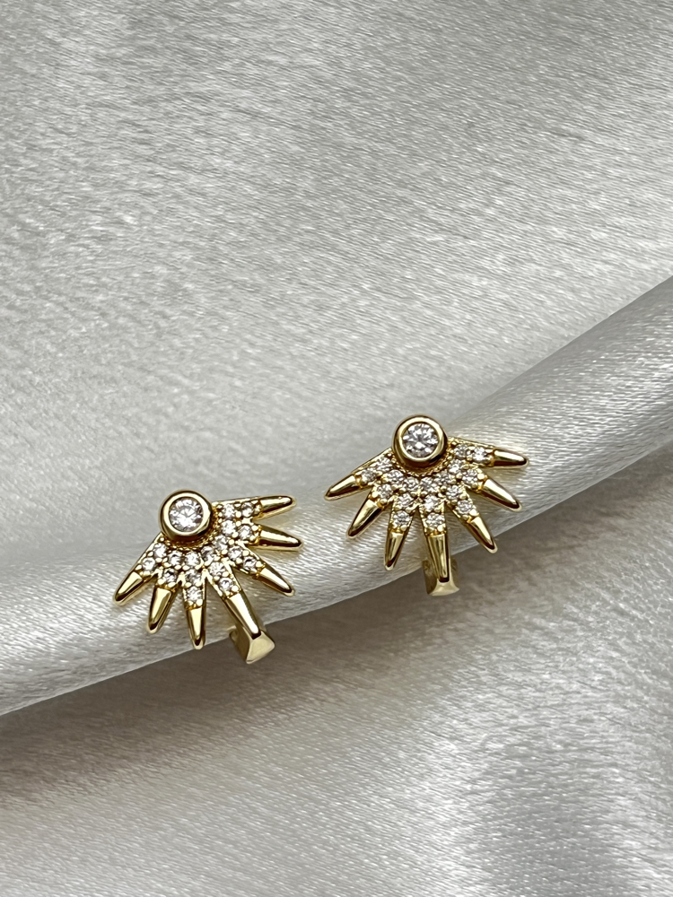 Gold Yelpaze Model VIP Küpe