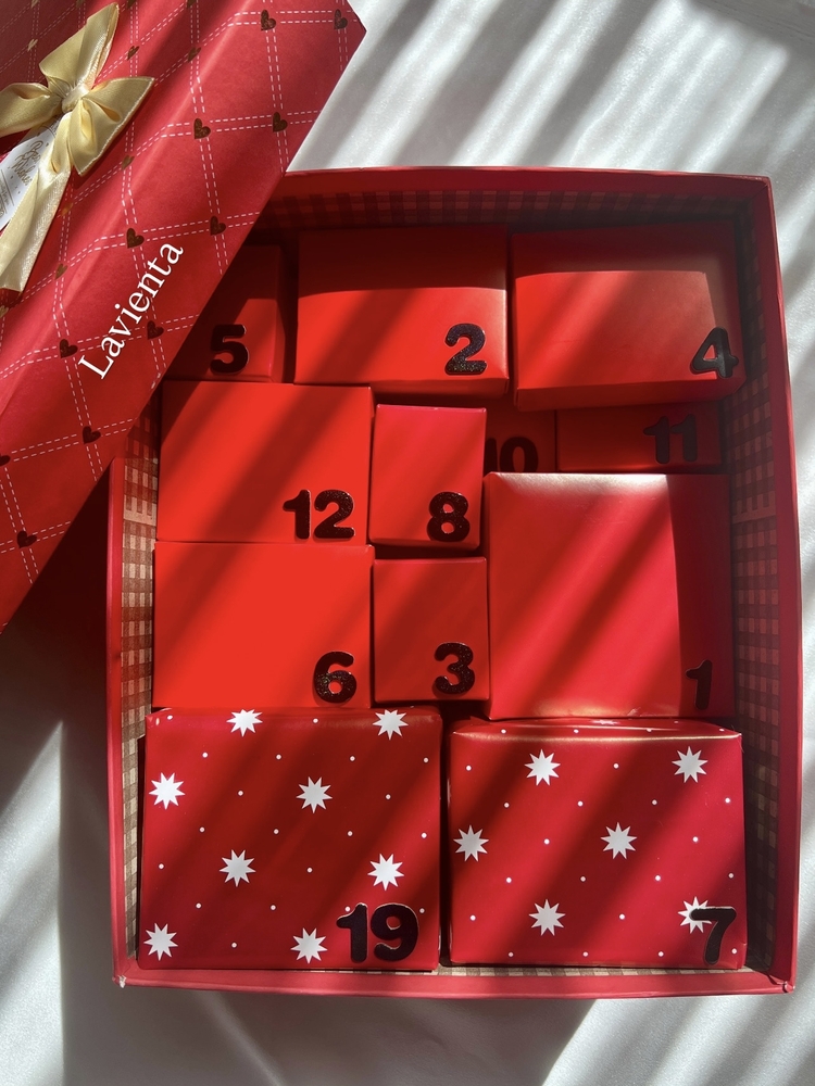 Kişiye Özel 24’lü Takı Advent Calendar Kutusu (İÇERİK AÇIKLAMADA) Kırmızı Kutu