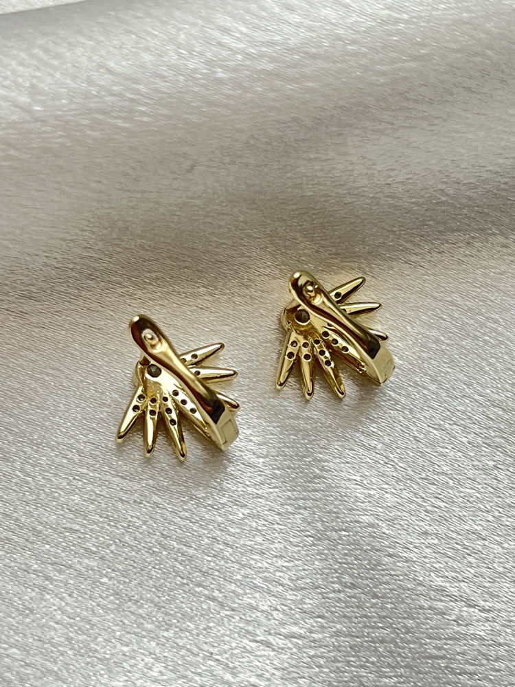 Gold Yelpaze Model VIP Küpe