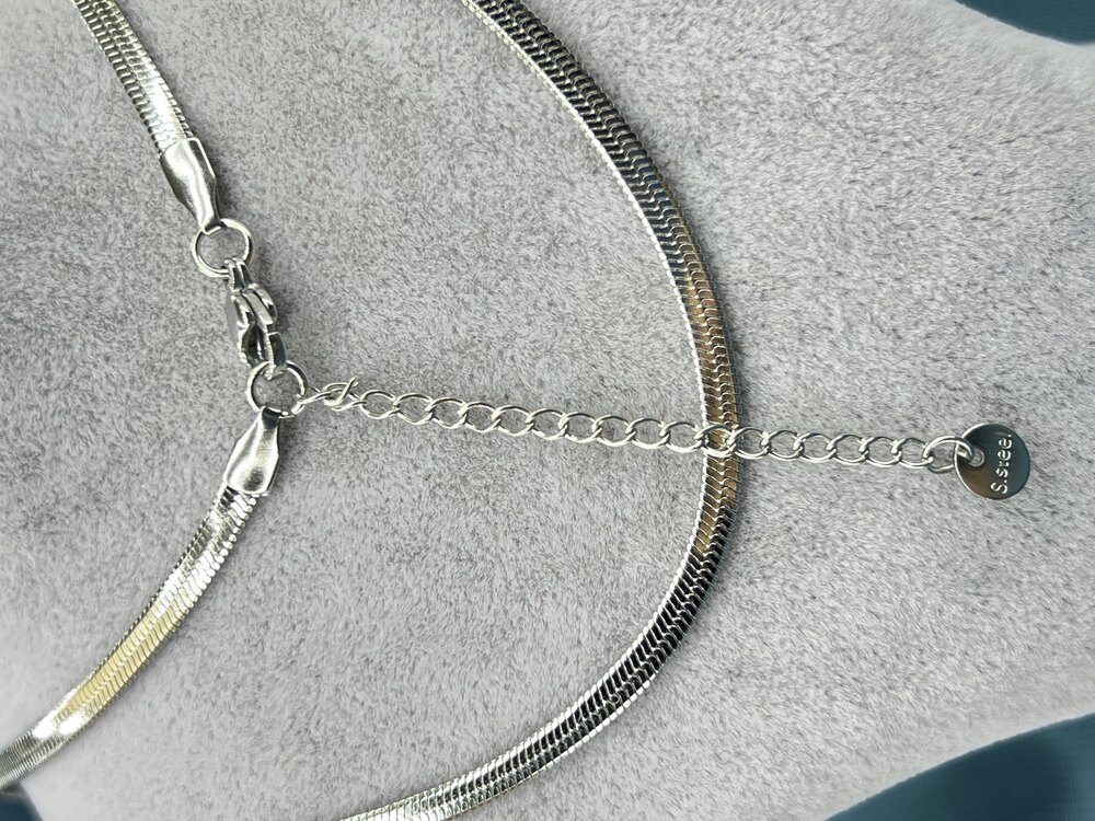 Gümüş Unisex İtalyan Zincir Çelik Kolye (45cm)
