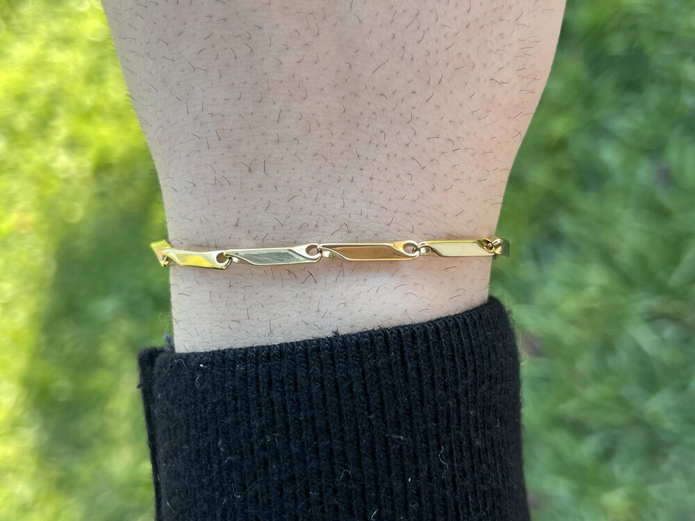 Erkek Gold 21 cm Uzunluğunda Çelik Bileklik