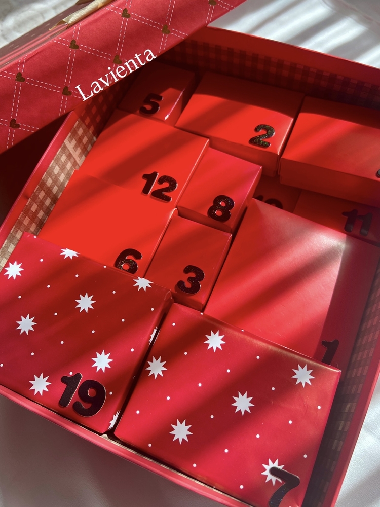 Kişiye Özel 24’lü Takı Advent Calendar Kutusu (İÇERİK AÇIKLAMADA) Kırmızı Kutu