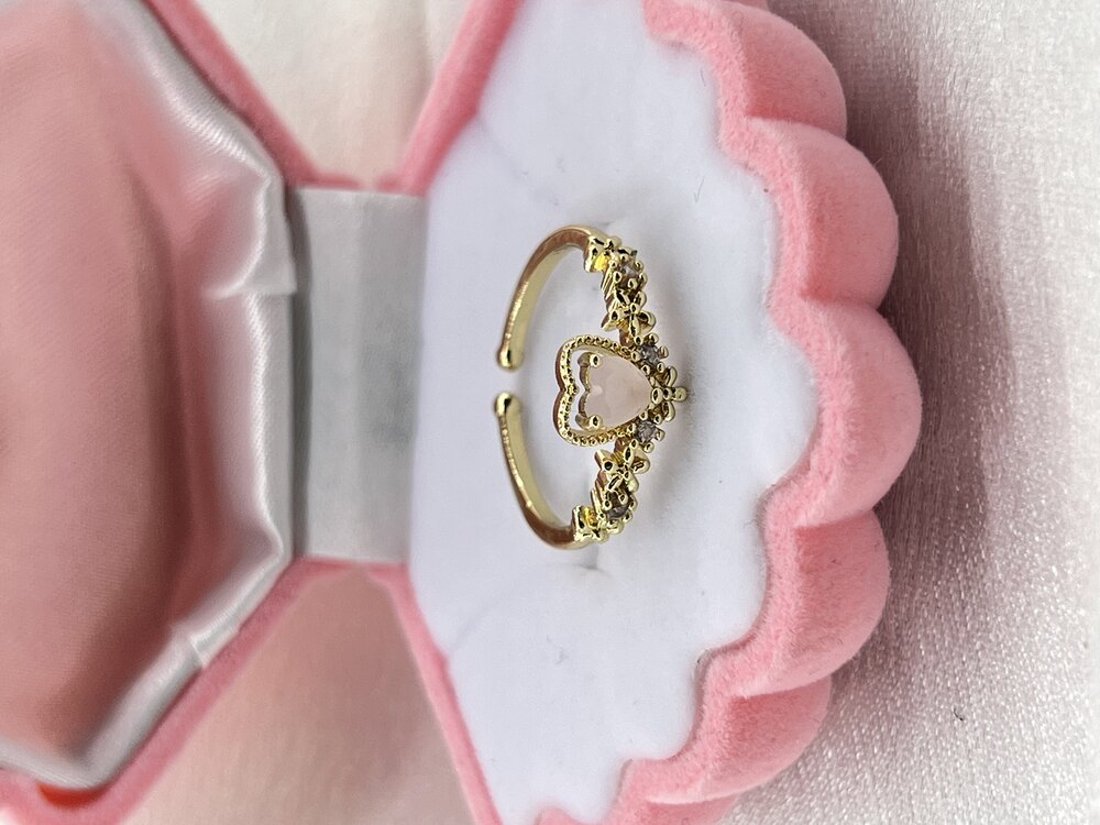 Gold Zirkon Taşlı VIP Ayarlanabilir Yüzük