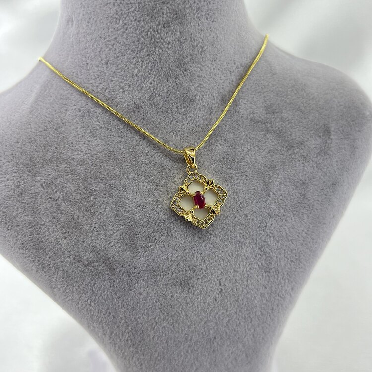 Gold Vintage Çelik Kolye