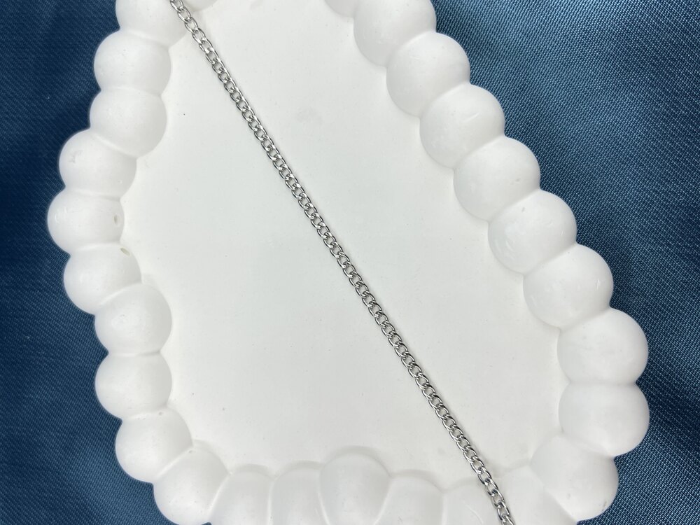 Erkek Gümüş 21 Cm Uzunluğunda Çelik Bileklik