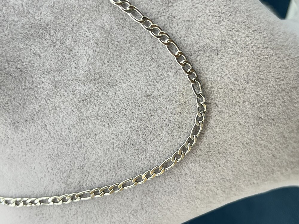 Erkek Gümüş 60 cm Uzunluğunda 2.8 mm Kalınlığında Çelik Zincir Kolye