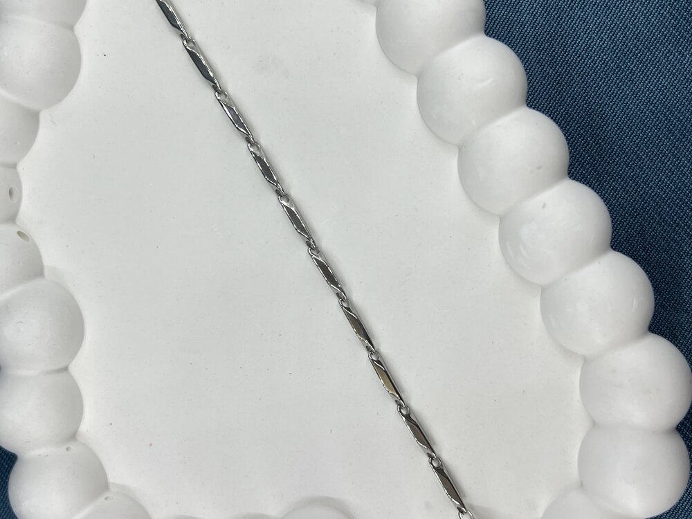 Erkek Gümüş 21 cm Uzunluğunda Çelik Bileklik 