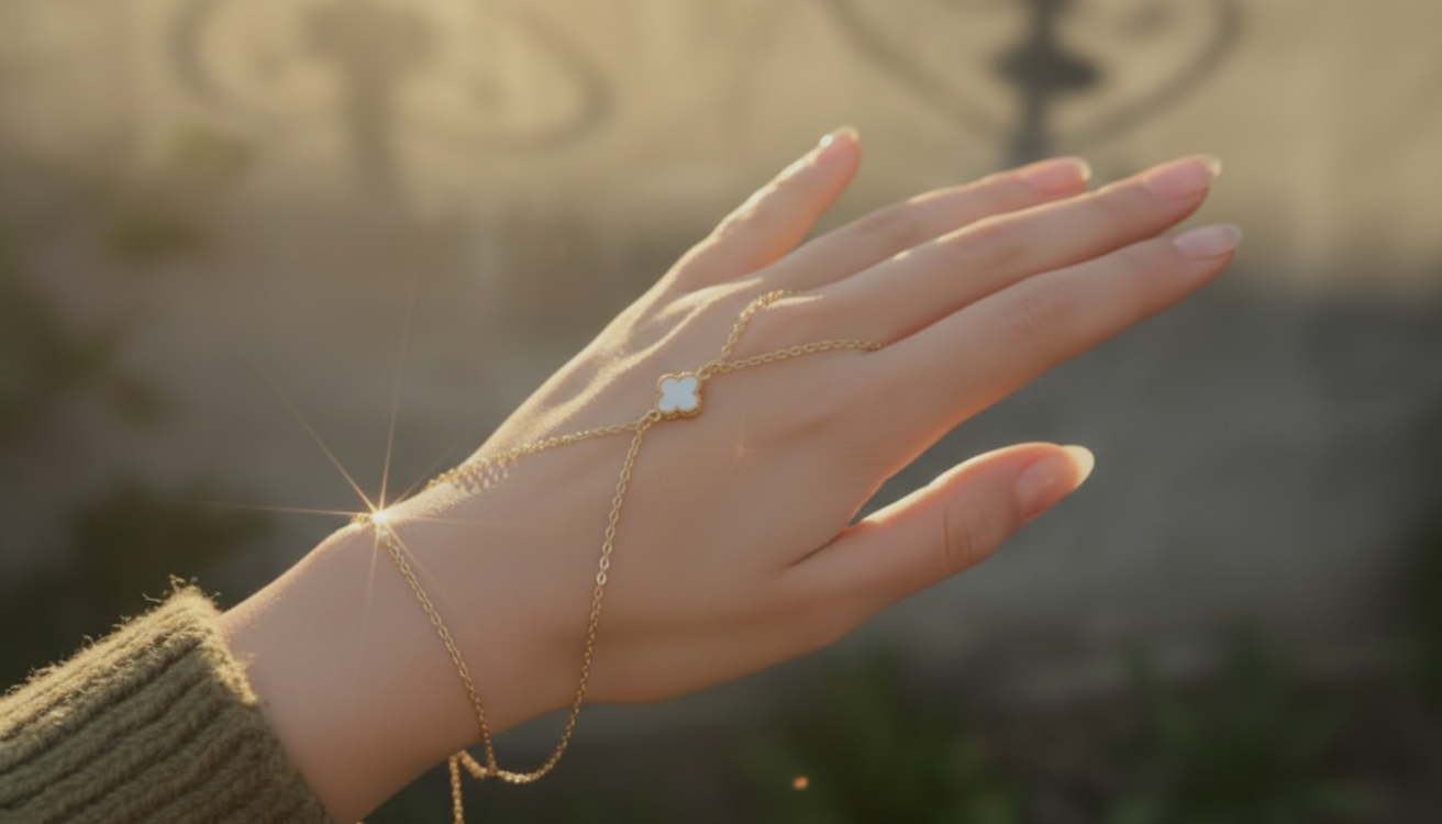 Lavoggue Lumière Clover Hand Chain